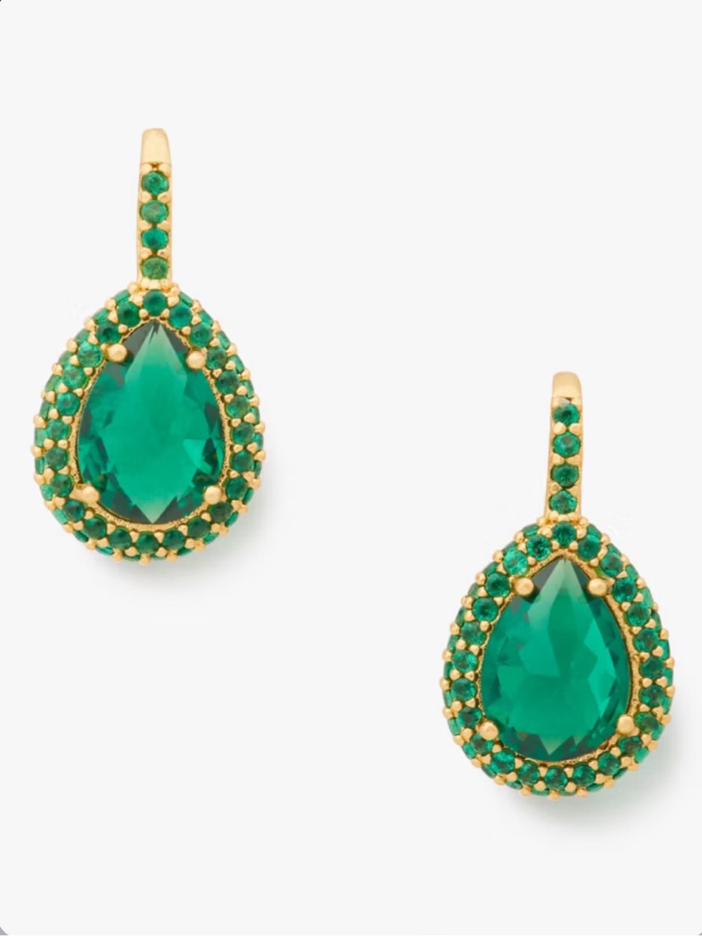 Kate Spade Brilliant Statements Pavé Halo Drop Earrings - Picture 1 of 4